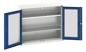 Verso 1050W x 350D x 900H Window Cupboard 2 Shelves Verso Glazed Clear View Storage Cupboards for Tools with Shelves 24/16926271.11 Verso 1050W x 350D x 900H Win Cupd 2S.jpg